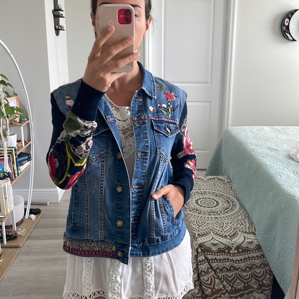 Desigual Jean floral Jacket